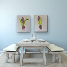Load image into Gallery viewer, Organic Hyacinth Bulb Original Canvas Pair By Kerrie Griffin