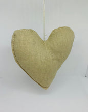 Load image into Gallery viewer, Hand Made Fabric Hanging Heart - Red and White Checked - Linen
