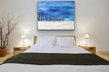 Load image into Gallery viewer, "Perfect Peace" Extra Large Beach Scene Original Canvas with Driftwood 36 x 46 inches by Kerrie Griffin available from The Interior Co