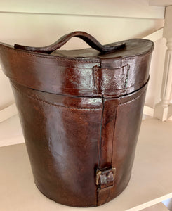 Leather Look Victorian Hat Box by The Interior Co