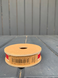 East Of India - Red Stripe Ribbon Spool