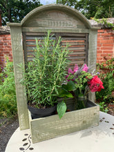 Load image into Gallery viewer, Distressed Green Louvre Shutter Doors Planter