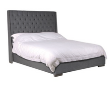 Load image into Gallery viewer, Stud &amp; Button Grey UK King size Bed - 5ft
