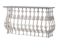 Load image into Gallery viewer, Railings Radiator Cover French Inspired with Stone Top