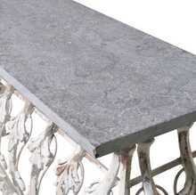 Load image into Gallery viewer, Railings Radiator Cover French Inspired with Stone Top