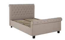 Load image into Gallery viewer, BRIGHTON LIGHT GREY DOUBLE OTTOMAN BED
