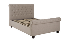 Load image into Gallery viewer, BRIGHTON LIGHT GREY DOUBLE OTTOMAN BED