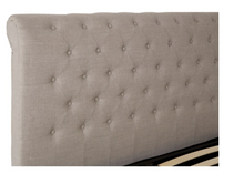 Load image into Gallery viewer, BRIGHTON LIGHT GREY DOUBLE OTTOMAN BED