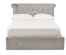 Load image into Gallery viewer, EATON STEEL VELVET DOUBLE OTTOMAN BED