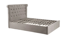 Load image into Gallery viewer, EATON STEEL VELVET DOUBLE OTTOMAN BED
