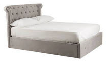 Load image into Gallery viewer, EATON STEEL VELVET DOUBLE OTTOMAN BED