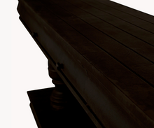 Load image into Gallery viewer, LARGE DISTRESSED BLACK CONSOLE TABLE The Interior Co