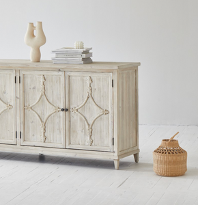 Natural white washed effect for door sideboard