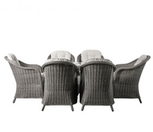 Load image into Gallery viewer, Outdoor Country 6 Seater Oval Dining Set With 8 Chairs in All Weather PE Rattan