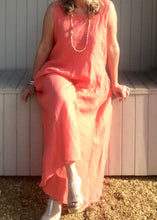 Load image into Gallery viewer, Linen Jumpsuit - in Orange, Black or White - Made in Italy by Feathers Of Italy One Size