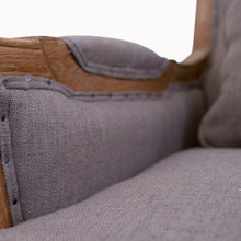 Load image into Gallery viewer, Deconstructed Oak And Burlap Chair The Interior Co 
