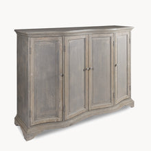 Load image into Gallery viewer, Recycled, distressed grey four door sideboard