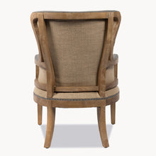 Load image into Gallery viewer, BURLAP AND GREY LINEN ARM CHAIR by The Interior Co