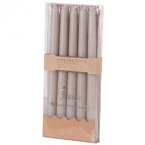 Set of 5 grey dinner candles