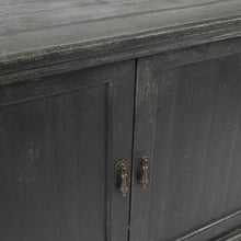 Load image into Gallery viewer, Recycled, pine, distressed black sideboard