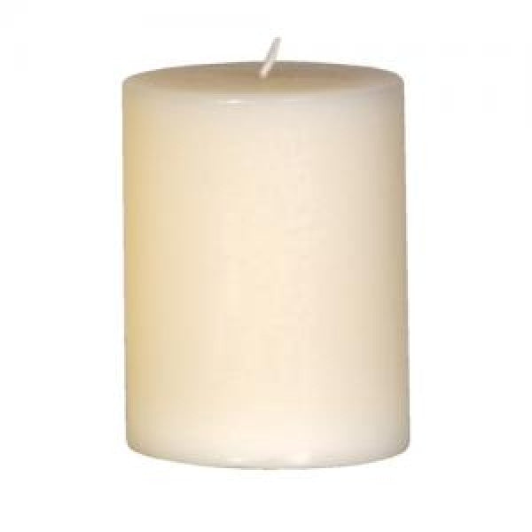 Small ivory pillar candle