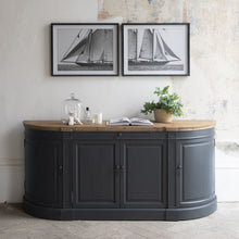 Load image into Gallery viewer, ROUNDED 4-DOOR CHARCOAL SIDEBOARD