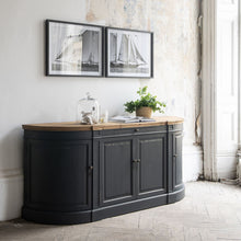 Load image into Gallery viewer, ROUNDED 4-DOOR CHARCOAL SIDEBOARD