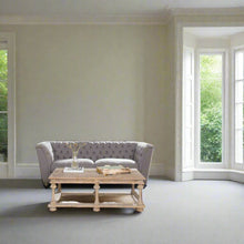 Load image into Gallery viewer, SOFT GREY BUTTON BACK SOFA