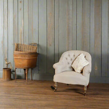 Load image into Gallery viewer, UPHOLSTERED CREAM OAK OCCASIONAL CHAIR