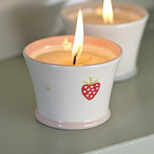 Load image into Gallery viewer, Strawberry Design Ceramic Scented Candle by Suzie Watson
