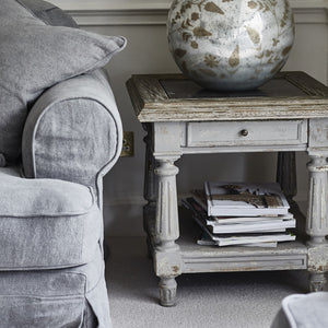 Colonial grey Oak and Stone side table Best seller