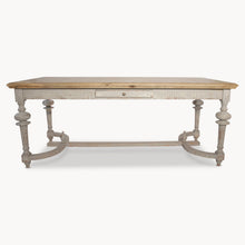 Load image into Gallery viewer, COLONIAL GREY OAK FRENCH BALL LEG DINING TABLE