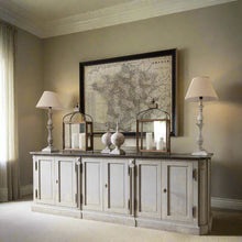 Load image into Gallery viewer, Colonial grey sideboard with stone top