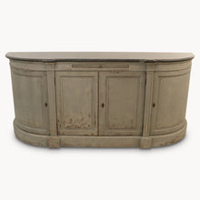 Load image into Gallery viewer, Rounded 4 - Door Grey Distressed Sideboard with Stone Top