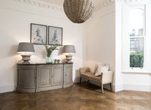 Load image into Gallery viewer, Rounded 4 - Door Grey Distressed Sideboard with Stone Top