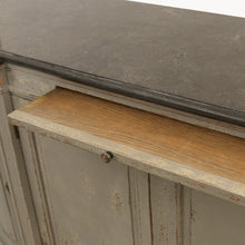 Load image into Gallery viewer, Rounded 4 - Door Grey Distressed Sideboard with Stone Top