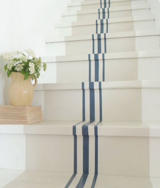 How to Create This Staircase On A budget! - French Grain Sack Style