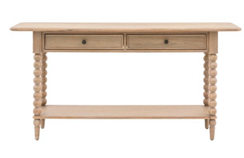 French Country 2 Drawer Console Table