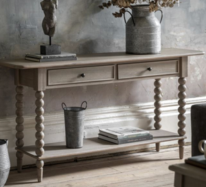 French Country 2 Drawer Console Table