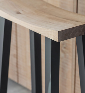 OAK AND BEECH BAR STOOL CHARCOAL