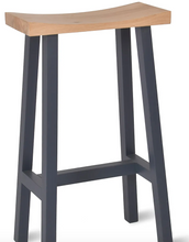 Load image into Gallery viewer, OAK AND BEECH BAR STOOL Charcoal
