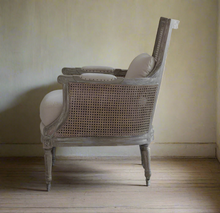 Load image into Gallery viewer, Bergère Armchair French chair rattan back 
