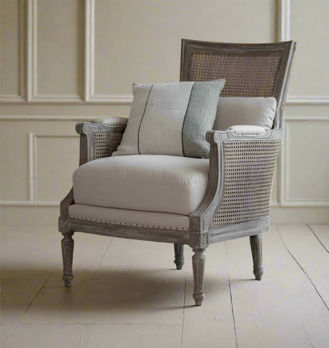 Bergère Armchair French chair rattan back 