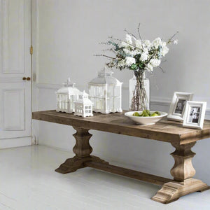 COUNTRY HOMES & INTERIORS: SALVAGED BLEACHED PINE DINING TABLE