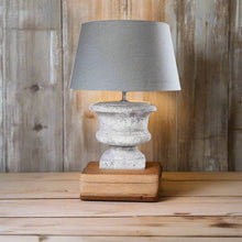 Load image into Gallery viewer, Set Of 2 STONE SQUAT URN LAMP WITH SHADE
