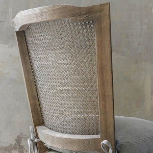 Kensington dining chair with rock grey cushion 