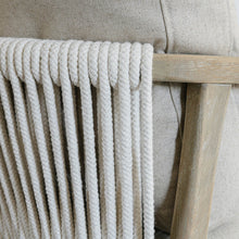 Load image into Gallery viewer, OATMEAL ROPE BACK CURVED ARMCHair
