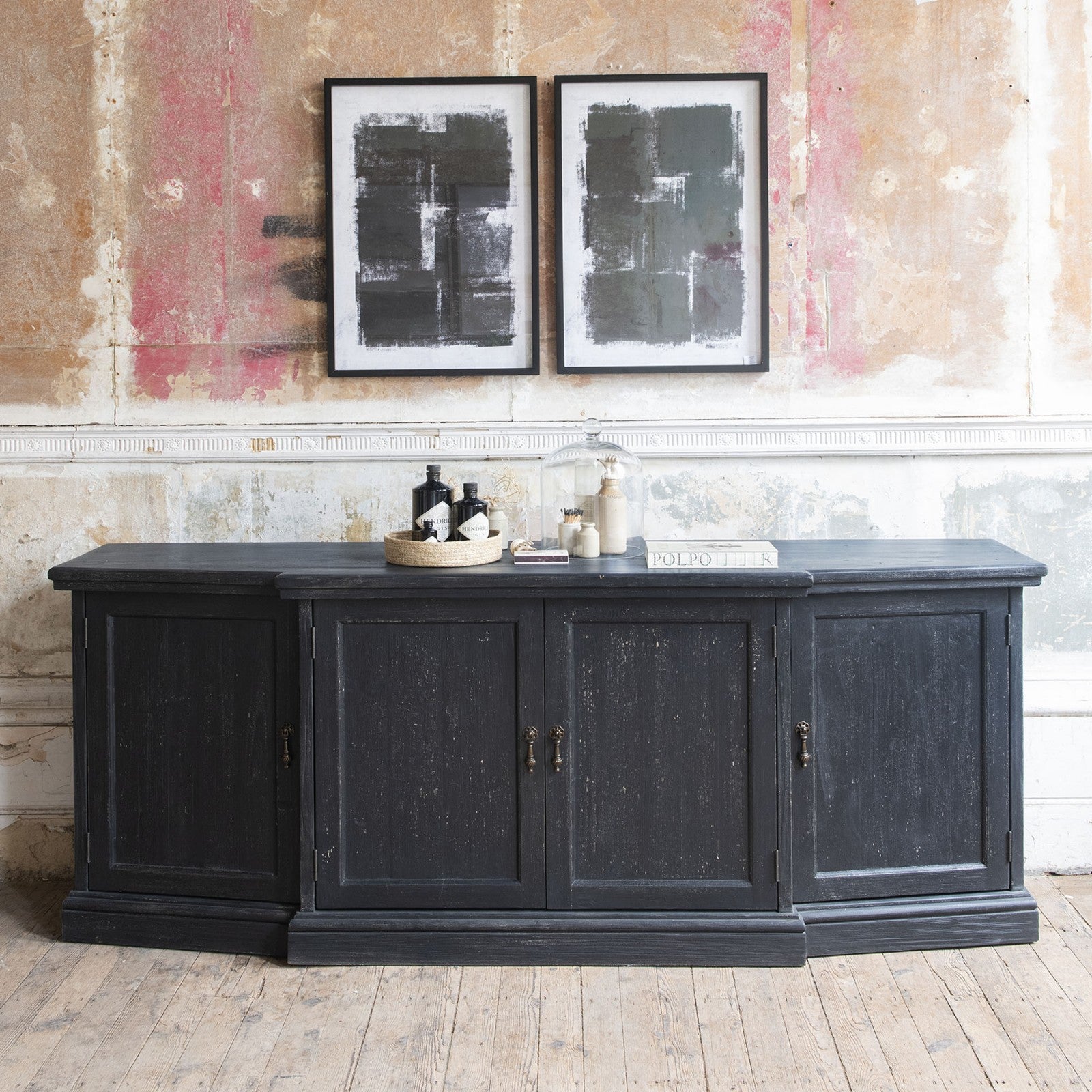 Grey black sideboard deals