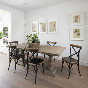 BALUSTRADE OAK DINING TABLE