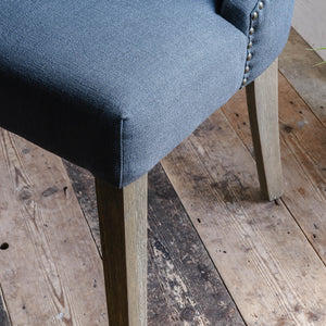 Charcoal, padded dining chair